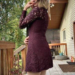 Plum mini dress